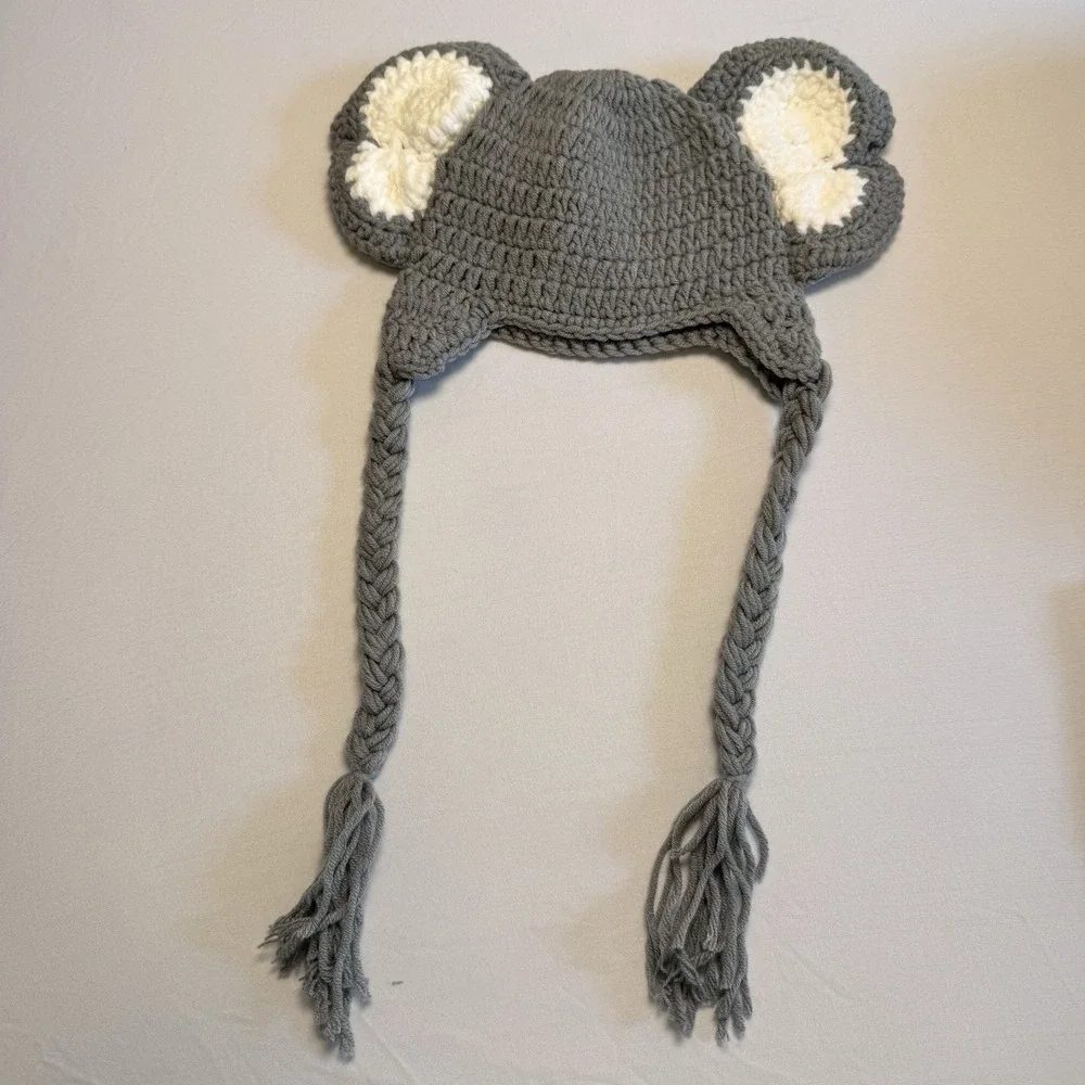 Crochet Baby Elephant Ear With Bow Crochet Hat